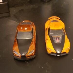 Kids Toy Car Set - Black and Orange